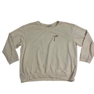 Passenger women's sweatshirt XL cream beige Sun Daze recycled cotton sweater
